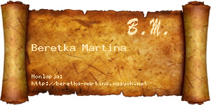 Beretka Martina névjegykártya